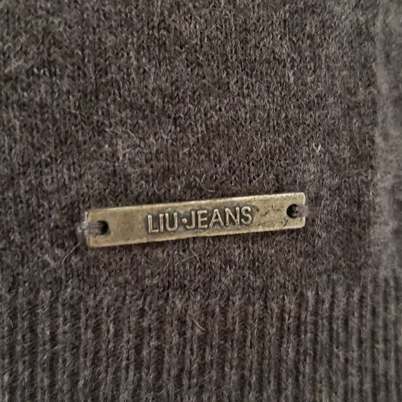 🌲LIU●JEANS by LiuJo wool grey sweater - Picture 4 of 8